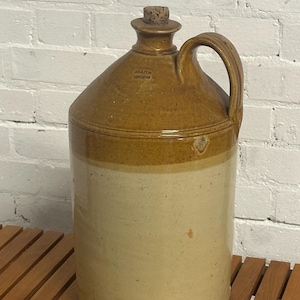 Original Antique Victorian 19th Century Doulton Lambeth Earthenware Flagon Jug
