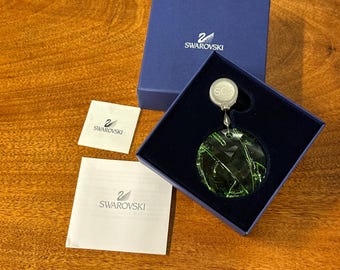 Swarovski Crystal Window Ornament Suncatcher Green in Original Box