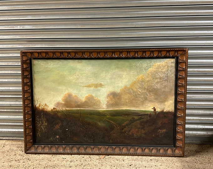 Antique 19thC Oil Painting Of Mousehold Heath, Norwich In circle Of or Manner of John Crome