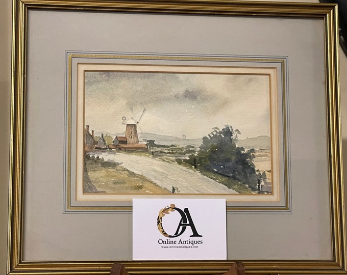 Wonderful Original Watercolour Of Cley Windmill, Cley, Norfolk