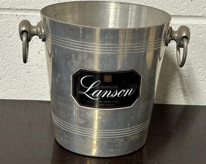 Vintage Lanson French Champagne Ice Bucket By Argit