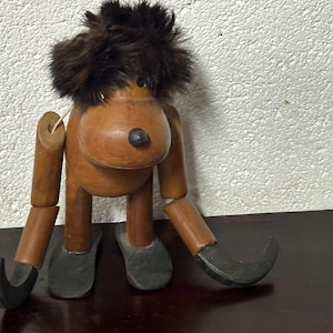 Vintage Teak Monkey Figurine, Wooden Gorilla, Mid Century Hans Bolling style, Kay Bojesen Style Kitsch Folk Art Scandinavian