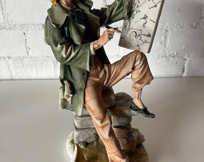 Superb Capodimonte Porcelain Sculpture of an Artist,  L’ Abbozzo (The Sketch)