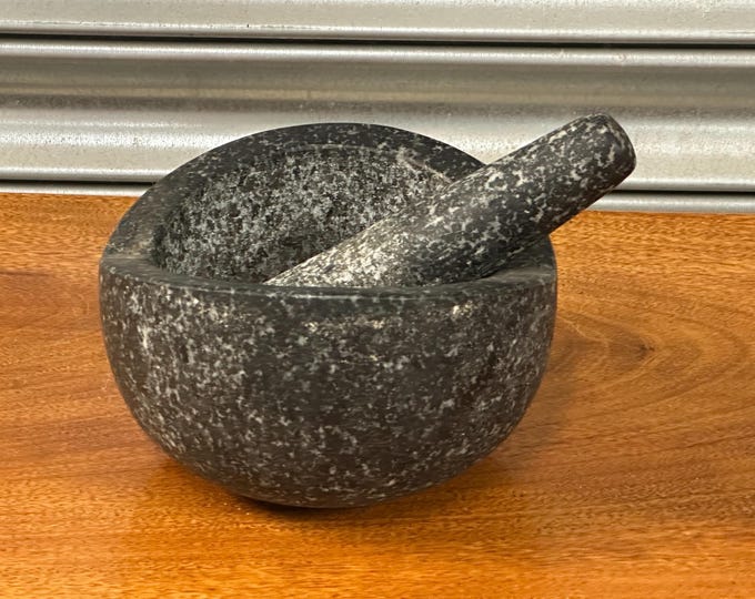 Vintage Granite Pestle And Mortar