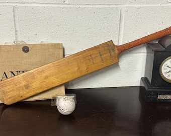 Vintage A G Spalding & Bros Junior Cricket Bat and Stuart Surridge Cricket Ball