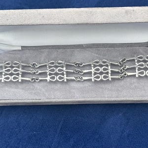 Vintage Handmade Silver Bracelet - 19cm In Length - 16.8g