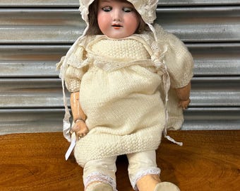 Armand Marseille 390n Doll with Bisque Head, Blue Lashed Sleeping Eyes (A/F)