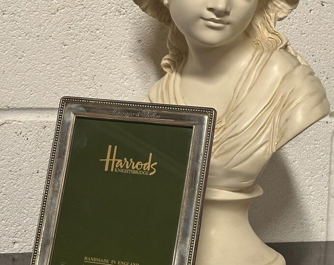 Hallmarked Silver Harrods Photo Frame Inscribed Maggie & John 25th Anniversary 1996