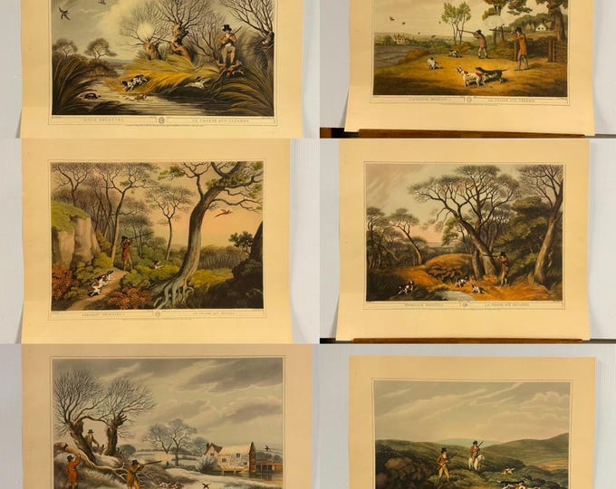 Six Samuel Howitt Game Shooting Related Engraving Prints