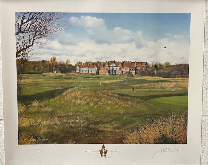 Limited Edition Golf Print of 350 Lytham St Annes Golf Course by Graeme Baxter