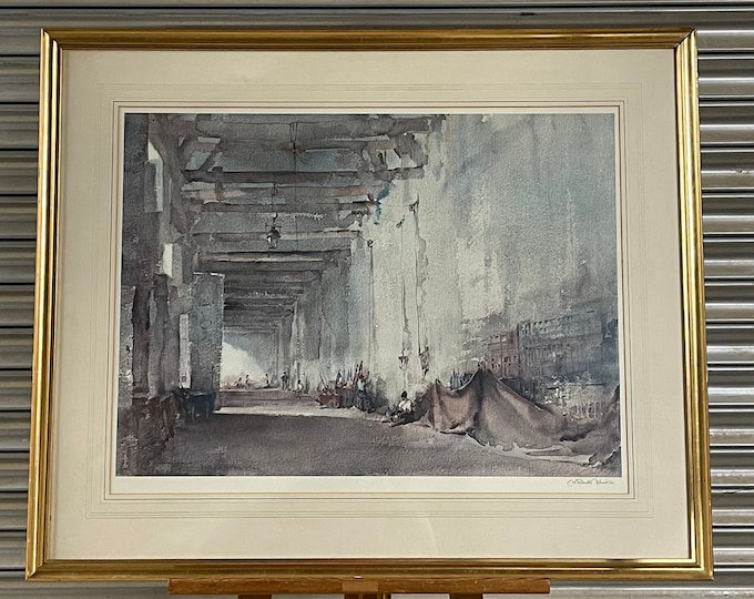 Beautiful Sir William Russell Flint Lithograph ‘Painting The Arcade’ Signed By the Artist