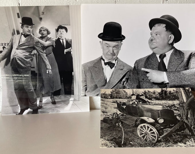 Three Laurel and Hardy Photographs