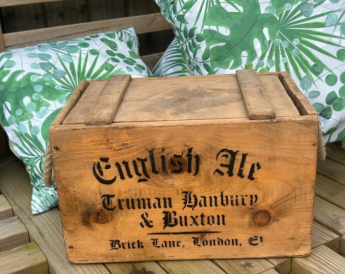 Rustic Wooden English Ale Truman Banbury & Buxton Brick Lane London Box Crate
