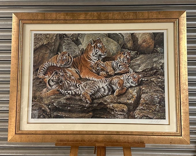 Superb Limited Edition Print Of Tiger By The North Yorkshire Artist Alan M Hunt