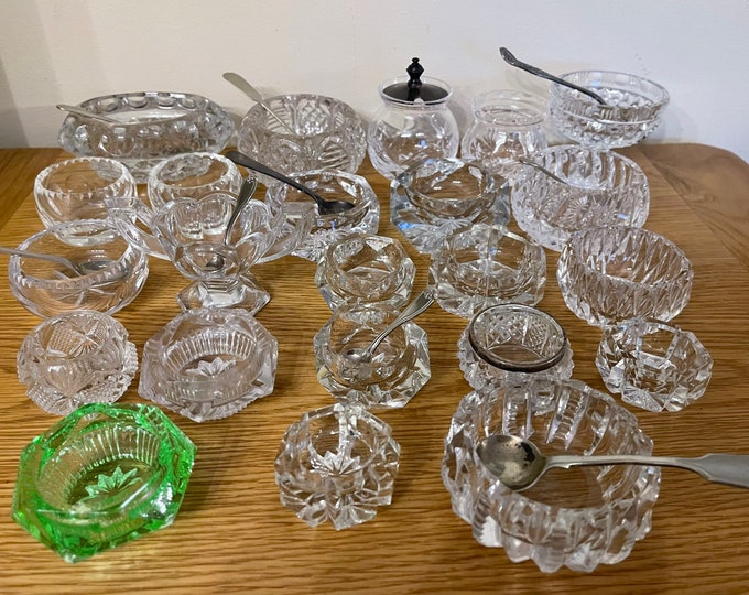 Vast Selection of Antique and Vintage & Cut Glass Salts