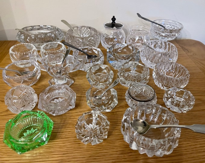 Vast Selection of Antique and Vintage & Cut Glass Salts