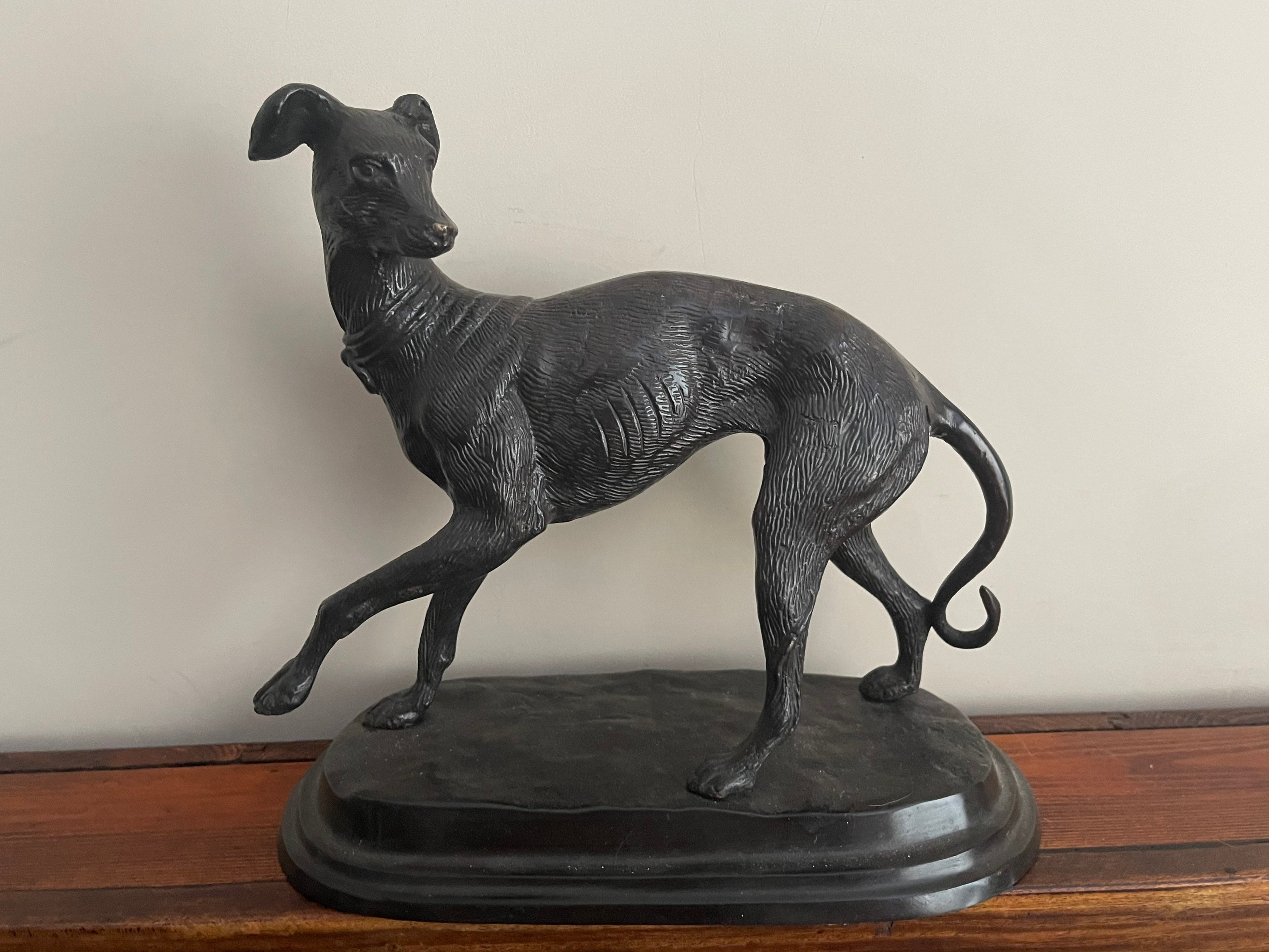 bronze greyhound figurines
