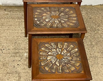 Set of 3 Vintage Teak Nesting Tables from Mobelfabrikken Toften, Denmark 1960s