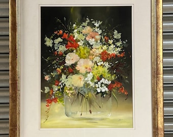 Fabulous Still Life Oil Painting of a Floral Display By The Scottish Artist Lillias Blackie