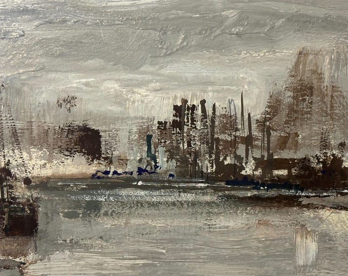 Fantastic Original Oil Painting Of Honfleur, France By Roy Critchley