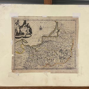 Prussiae Nova Tabula Copper Engraved Map, I Harris London c1712
