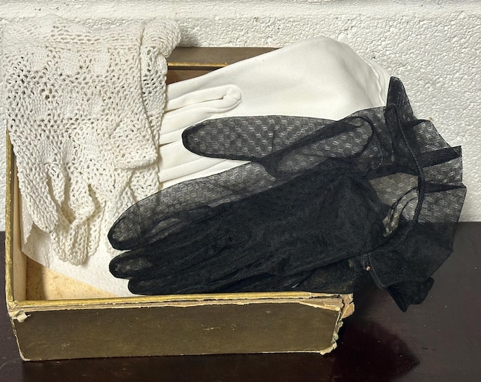 Three Pairs of Vintage English Made Ladies Gloves