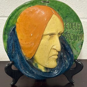 Unusual Antique Dutch Wall Plaque Portrait of a Nobleman / Edele Vrouw