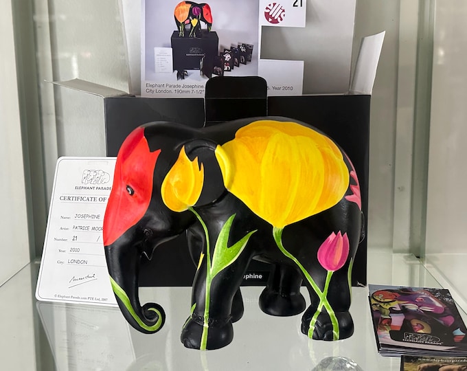 Elephant Parade – “Josephine” – Hand Painted Limited Edition – Patrice Moor – 21/125 (2010) with Box