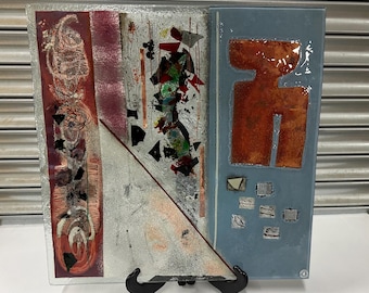 Anactacia Glass Design Large 46.5cm Fused Art Glass Dish — Handmade in Greece