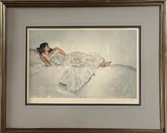 Lovely Limited Edition Print 75/850 ‘Study in White’  Sir William Russell Flint