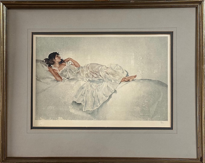 Lovely Limited Edition Print 75/850 ‘Study in White’  Sir William Russell Flint