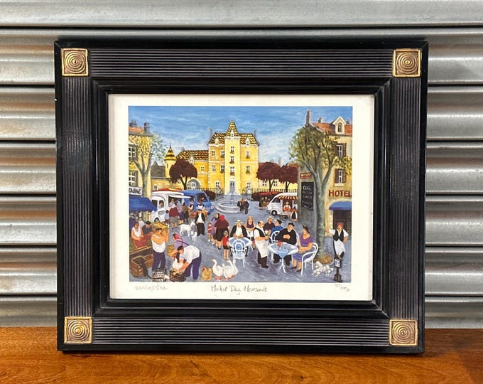 Market Day, Meursault, Burgundy Villages Series Signed Limited Edition by Margaret Loxton