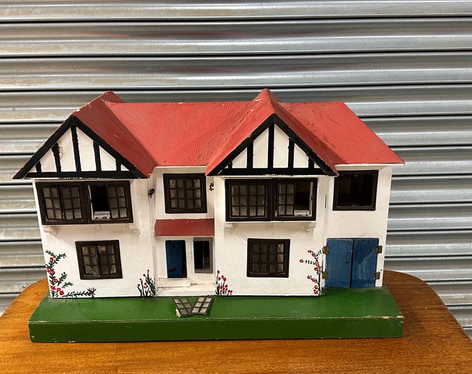Original Vintage Tri-ang No.62 Tudor Front Dolls House – c.1950s