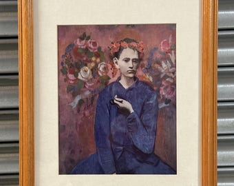 Framed Print of "Garçon à la pipe" (Boy with a Pipe), after Pablo Picasso