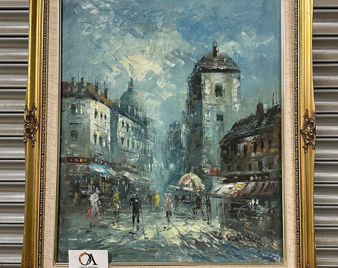 Beautiful Impressionist City Scape Painting By Artist Viktor Bergen
