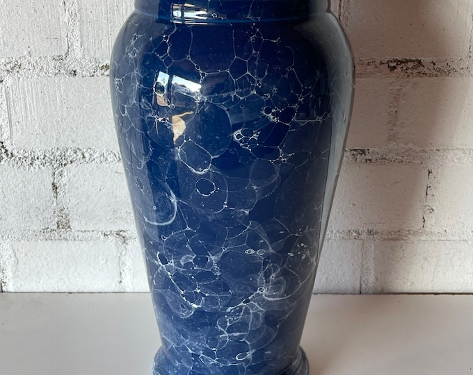 Gorgeous Blue Marble Effect Ceramic Vase