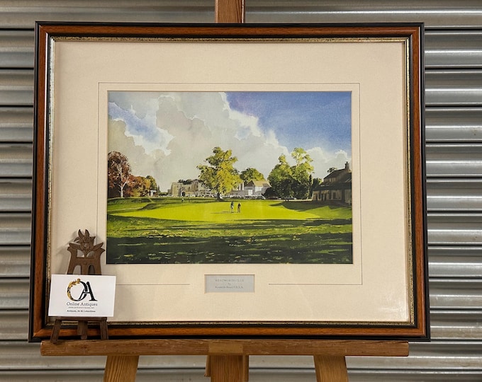 Lovely Framed and Glazed Print Of Wentworth Golf Course by Kenneth Reed