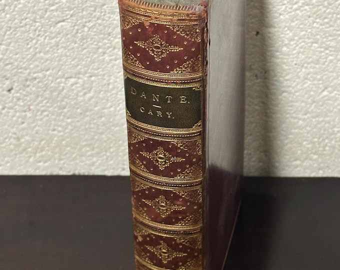 1892 Edition Book Of Cary’s Highly Important Translation Of Dante Into English -The Vision; Or Hell, Purgatory and Paradise, Dante Alighieri