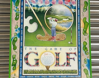 Fabulous Large Framed and Glazed Golf Print ‘ The Game of Golf’ Jack Crompton 1985 CR Fine Arts