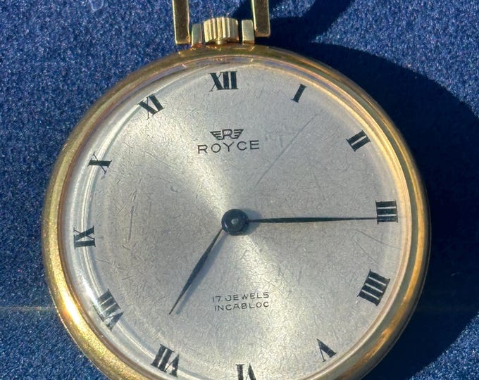 Gentleman's Super Slim Top Wind Swiss Pocket Watch Rolls Royce c1960 - Works