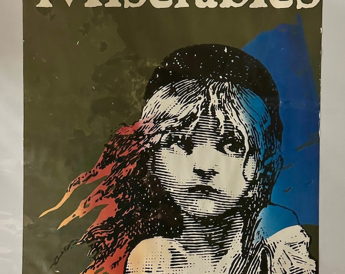 Original 1986 Les Miserables Theatre Poster CMOL Designed, Printed & Produced by By Dewynters PLC, London