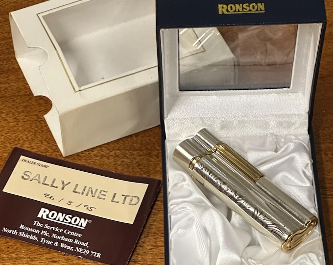 Rare 1990’s Ronson Lighter In Unused Condition With Presentation Box