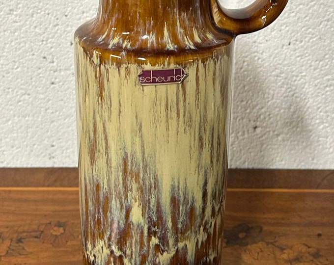 Vintage Retro Ceramic Vase, Designed By Scheurich 1970s, West German