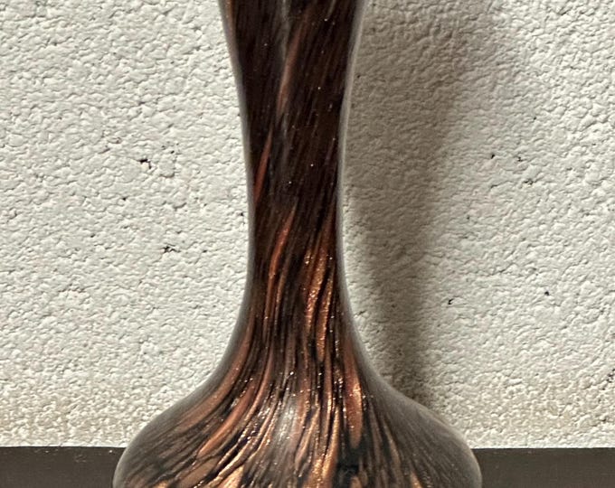 Beautiful Mid Century Italian Vincenzo Nason Avventurina Glass & Copper Vase