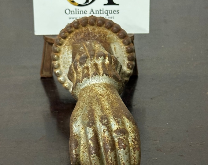 Antique French Cast Iron / Metal Ladies Hand Door Knocker
