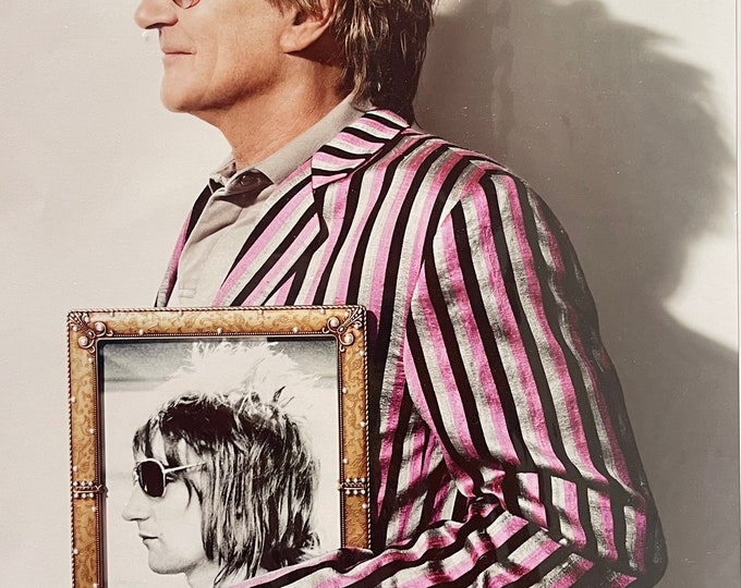 Photographic Print of Rod Stewart in 2013 signed by the Photographer Art Streiber