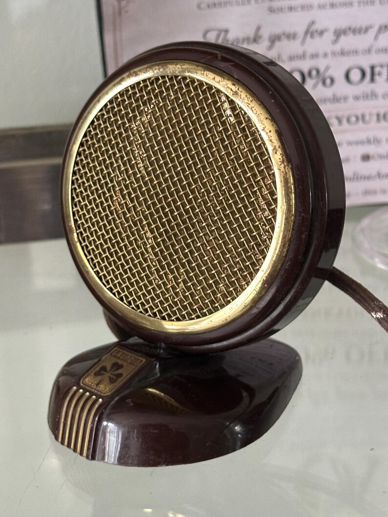 Mic Static Symbol Vintage Grundig GCM3 Condenser Microphone Bakelite EV AT Germany 1950s ...