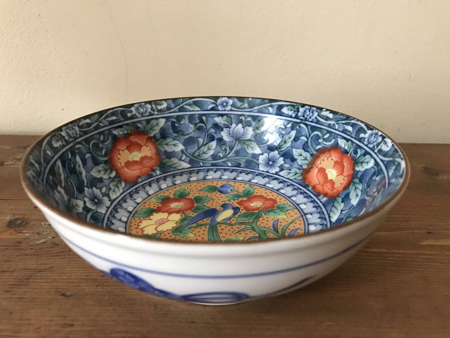 Beautiful Vintage Hand Painted Japanese Bowl With Makers Mark
