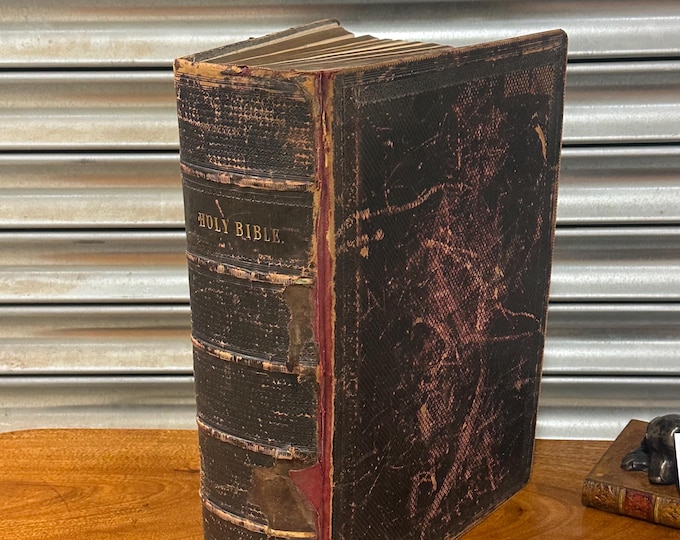 The Imperial Family Bible - Old and New Testaments - Leather Bound – Blackie and Son, Glasgow – 1850