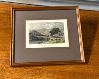 Patterdale Bridge Westmorland 1834 – Hand Coloured Engraving after Thomas Allom